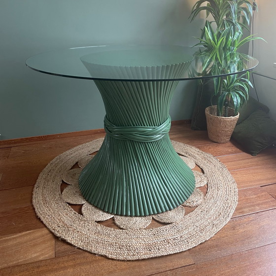 Image 1 of McGuire Esstisch aus Rattan