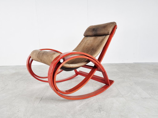 Sgarsul Schaukelstuhl von Gae Aulenti für Poltronova, 1960er