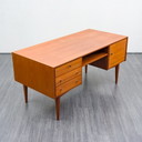60er Jahre Schreibtisch Teak, skandinavisches Design, restauriert