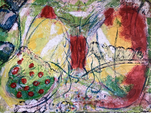 3x Fons Schobbers - Marienlied Siebdruck