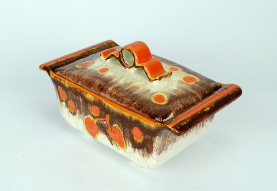 Image 1 of Art Deco Keramik-Keksdose mit Deckel
