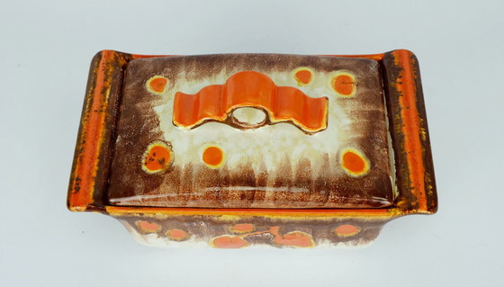 Image 1 of Art Deco Keramik-Keksdose mit Deckel
