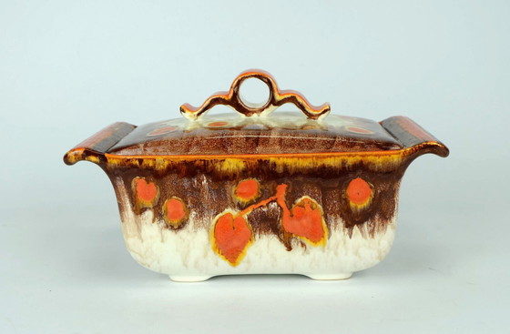 Image 1 of Art Deco Keramik-Keksdose mit Deckel