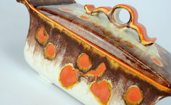 Image 1 of Art Deco Keramik-Keksdose mit Deckel