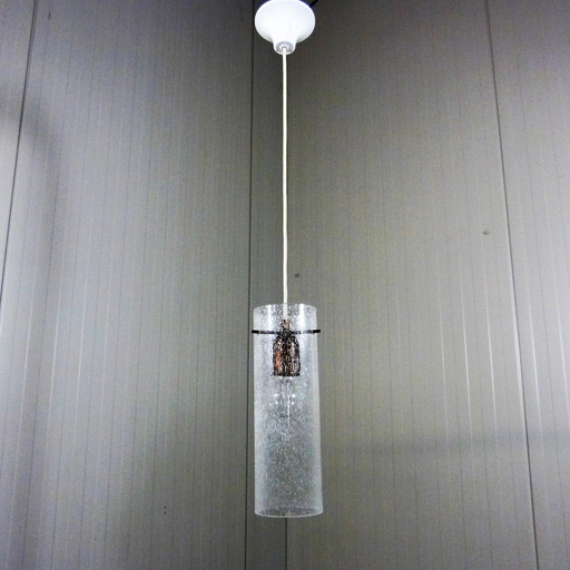 Vintage Kaiser Leuchten Glas-Pendelleuchte, 1960er Jahre