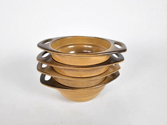 Image 1 of Potterie De Driehoek Huizen – Fokke Hamming – Modell Blaricum – 52-teiliges Geschirr – 1970er Jahre