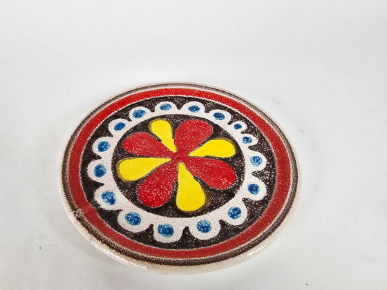 Image 1 of Giovanni Desimone | handbemalt | Picasso-Stil | Blume | Brett | 70er Jahre