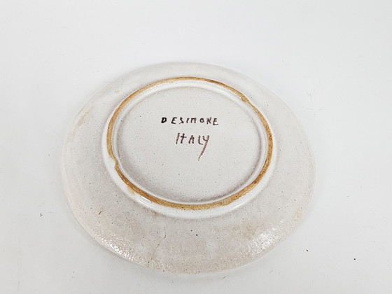 Image 1 of Giovanni Desimone | handbemalt | Picasso-Stil | Blume | Brett | 70er Jahre