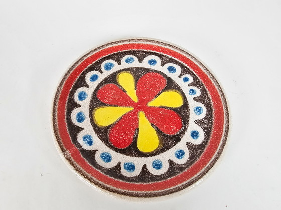 Image 1 of Giovanni Desimone | handbemalt | Picasso-Stil | Blume | Brett | 70er Jahre