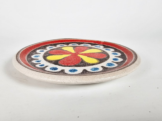 Image 1 of Giovanni Desimone | handbemalt | Picasso-Stil | Blume | Brett | 70er Jahre