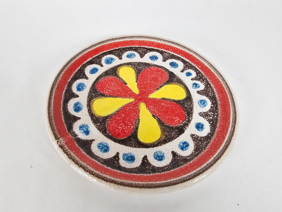 Image 1 of Giovanni Desimone | handbemalt | Picasso-Stil | Blume | Brett | 70er Jahre