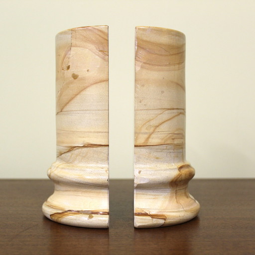 2x Italienische Vintage Buchstützen