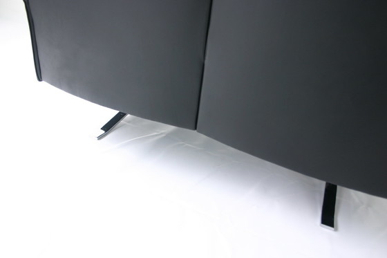 Image 1 of Rudolf Horn for Röhl Potsdam, Executive Leather Lounge Sofa, chrome Base, 1960s