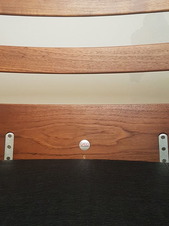 Image 1 of 2 x Ole Wanscher Senator Chairs aus Teak und Bouclé