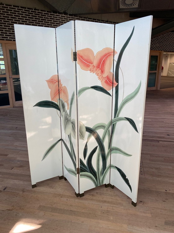 Image 1 of Vintage Faltwand Blumen