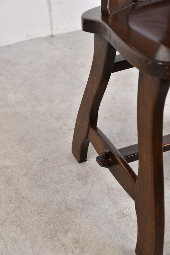 Image 1 of 4x brutalistische Esszimmerstühle