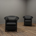 2x Wittmann Aura Sessel Leder schwarz