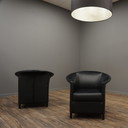 2x Wittmann Aura Sessel Leder schwarz