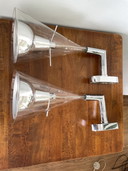 2x Fontana Arte Flute Wandleuchten