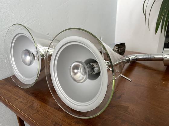 Image 1 of 2x Fontana Arte Flute Wandleuchten