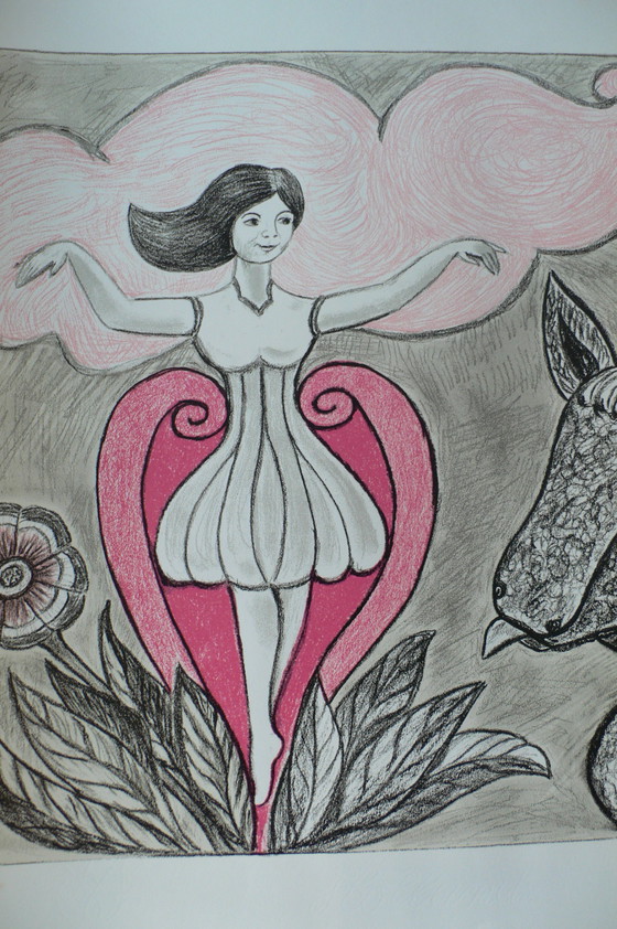 Image 1 of Henry Heerup Lithographie Signiert - Auflage 100