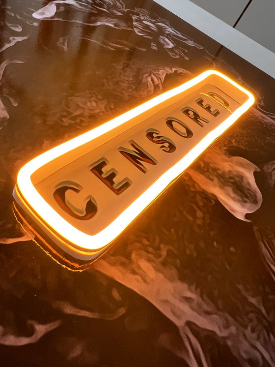 Image 1 of LedMansion Zeus Censored PopArt Wall Kunst LED-Lampe