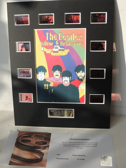 The Beatles Yellow Submarine – Filmzellendisplay – mit Echtheitszertifikat – limitierte Auflage