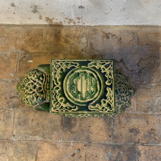 Elefanten-Pflanzenhalter/Beistelltisch aus Keramik aus den 1970er Jahren