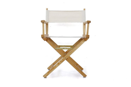 Vintage director's chair / Regiestuhl with high-quality linen covering