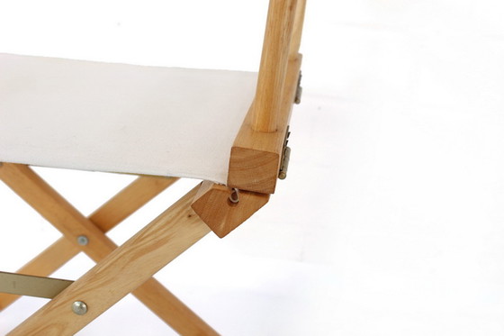 Image 1 of wie neu Vintage Director's Chair / Regiestuhl klappbar mit High-Quality Leinen Bezug