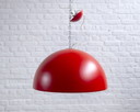 Große rote hängende Deckenlampen