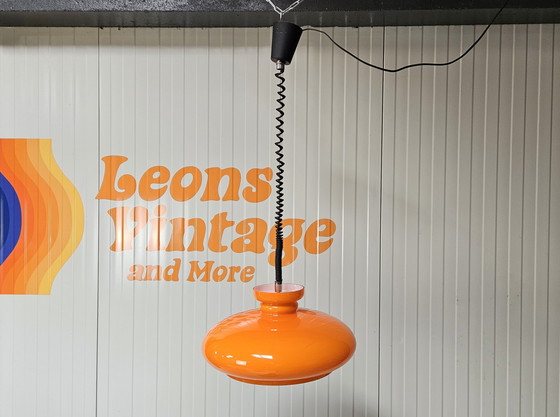 Image 1 of Raak Hängelampe aus orangefarbenem Glas