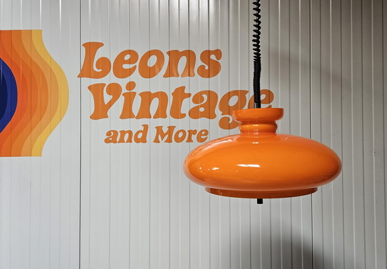 Image 1 of Raak Hängelampe aus orangefarbenem Glas