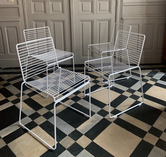 Image 1 of 4x Hay Hee Esszimmerstuhl weiß/weiß für drinnen und draußen