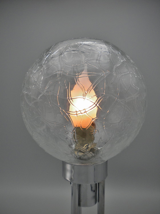 Image 1 of Claude-Paz et Silva – Seltene modernistische Art-Deco-Lampe aus Chrom aus den 1930er Jahren