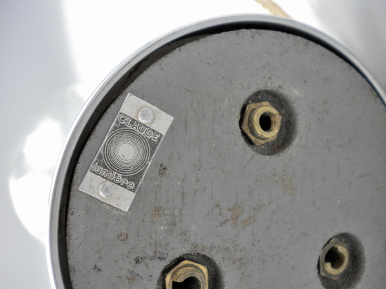 Image 1 of Claude-Paz et Silva – Seltene modernistische Art-Deco-Lampe aus Chrom aus den 1930er Jahren