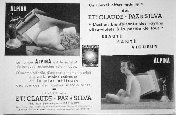 Image 1 of Claude-Paz et Silva – Seltene modernistische Art-Deco-Lampe aus Chrom aus den 1930er Jahren