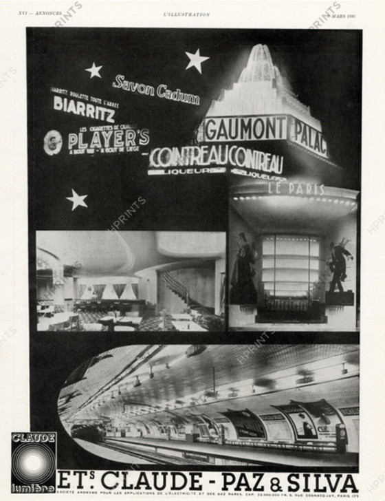 Image 1 of Claude-Paz et Silva – Seltene modernistische Art-Deco-Lampe aus Chrom aus den 1930er Jahren