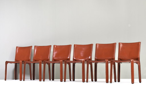 6x Cassina CAB 412 Stühle von Mario Bellini