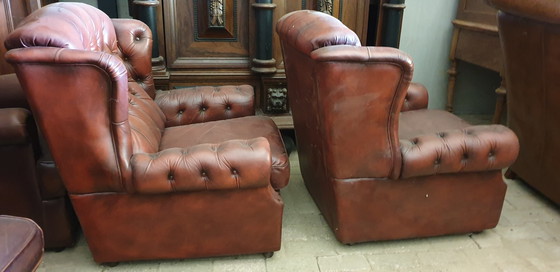 Image 1 of 2 alte Chesterfield-Sessel