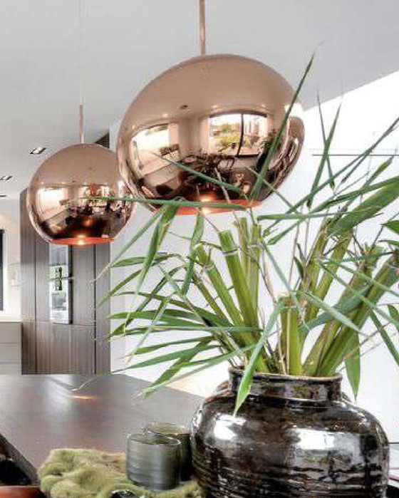 Image 1 of 2x Tom Dixon Copper Shade Hängelampe