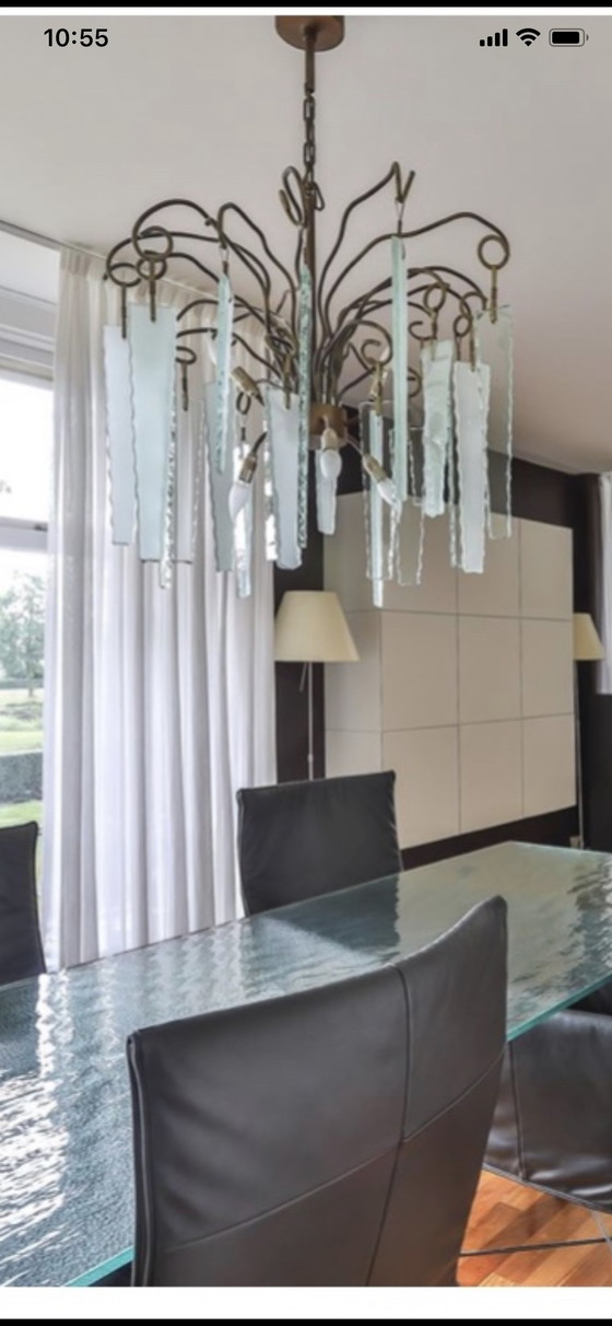 Image 1 of Marke van Egmond Kronleuchter aus Milchglas