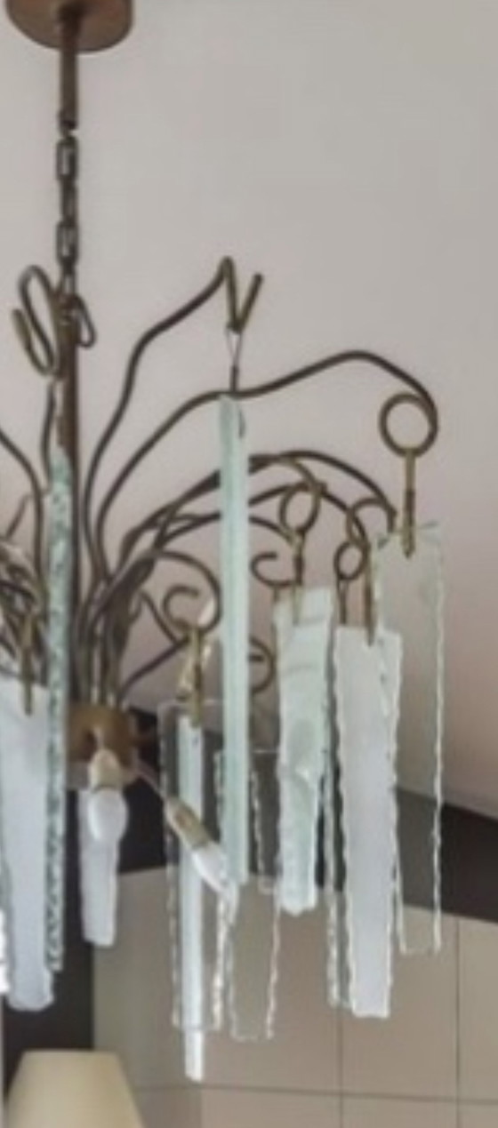 Image 1 of Marke van Egmond Kronleuchter aus Milchglas