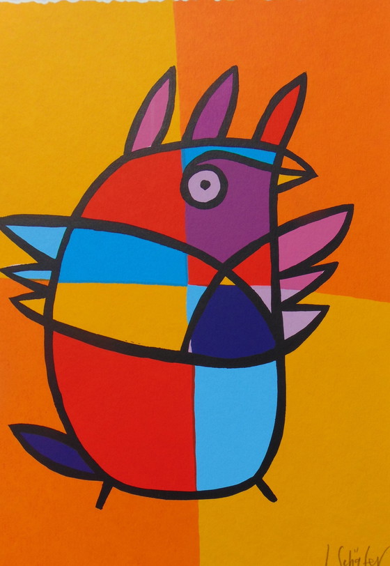 Image 1 of Jacqueline Schafer - Seltsame Vogellithographie