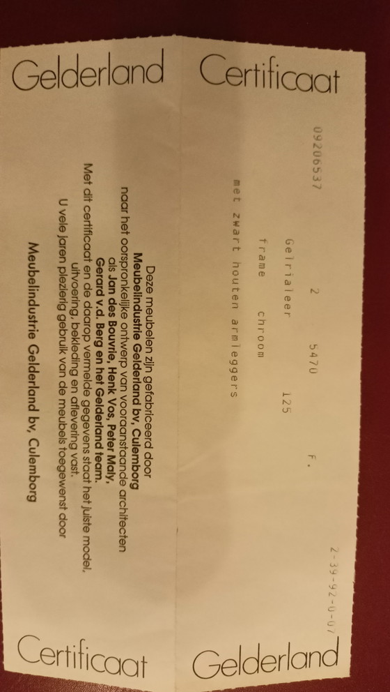 Image 1 of 2x Gelderland Jan de Bouvrie Stühle