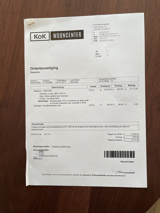 Image 1 of Metaformtisch Orfis