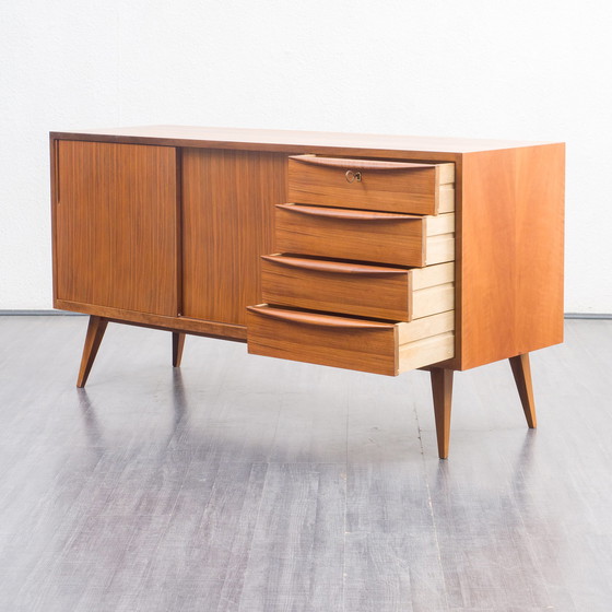 Image 1 of 1950er Sideboard, VEB Hellerau, F. Ehrlich, Nussbaum, 150cm, restauriert