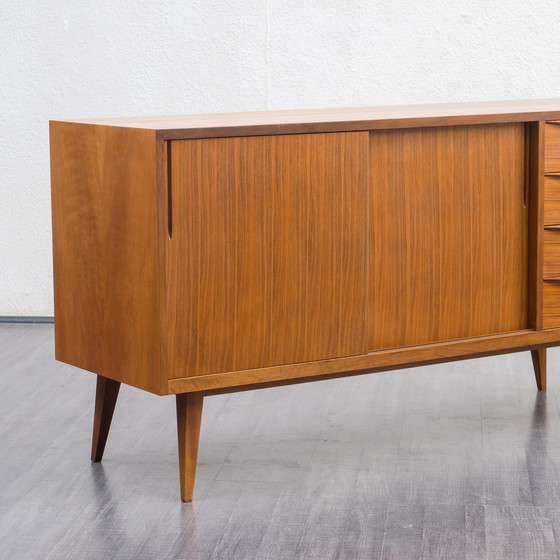 Image 1 of 1950er Sideboard, VEB Hellerau, F. Ehrlich, Nussbaum, 150cm, restauriert