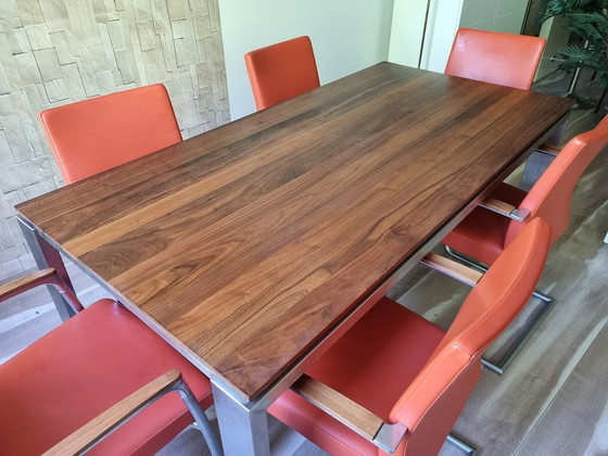 Image 1 of Designtisch mit 6 Stühlen von Tonon