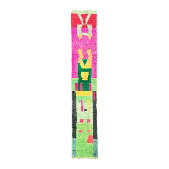 Image 1 of Marokkanischer bunter Boho-Berber-Läuferteppich